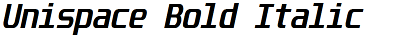 Unispace Bold Italic