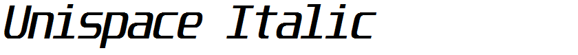 Unispace Italic