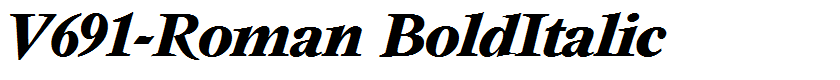 V691-Roman BoldItalic