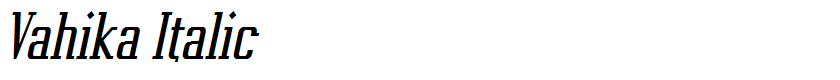 Vahika Italic