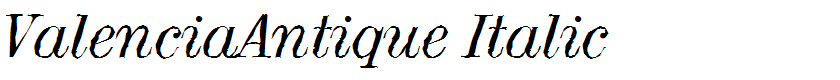 ValenciaAntique Italic