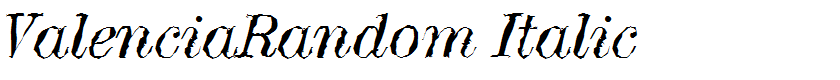 ValenciaRandom Italic