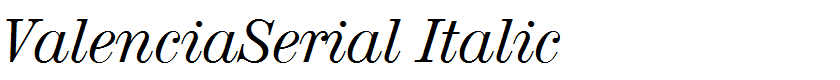 ValenciaSerial Italic