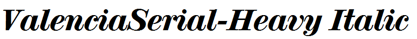 ValenciaSerial-Heavy Italic
