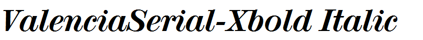 ValenciaSerial-Xbold Italic