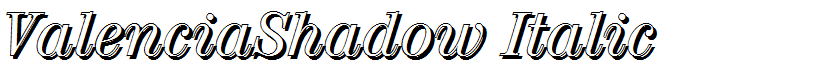 ValenciaShadow Italic