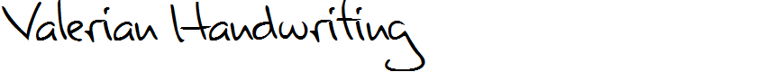 Valerian Handwriting