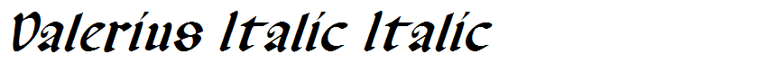 Valerius Italic Italic