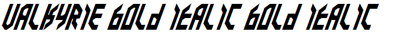 Valkyrie Bold Italic Bold Italic