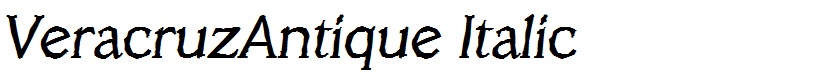 VeracruzAntique Italic