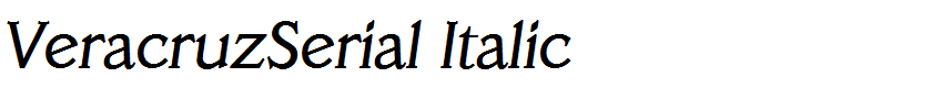 VeracruzSerial Italic