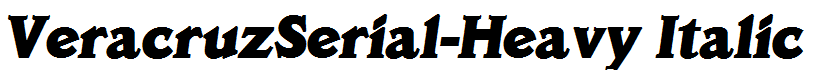 VeracruzSerial-Heavy Italic