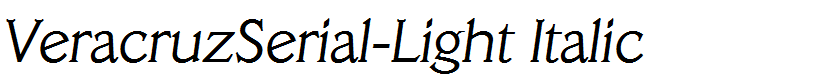 VeracruzSerial-Light Italic
