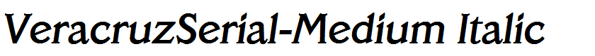 VeracruzSerial-Medium Italic