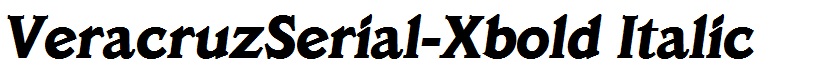VeracruzSerial-Xbold Italic