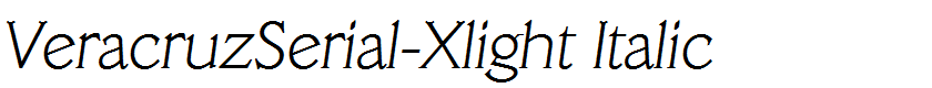 VeracruzSerial-Xlight Italic
