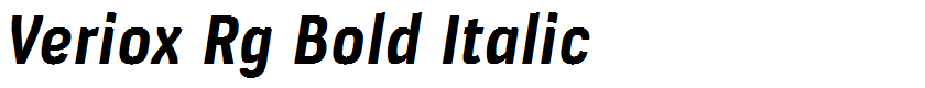 Veriox Rg Bold Italic