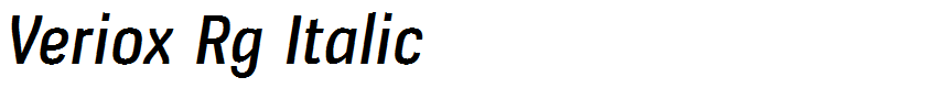 Veriox Rg Italic