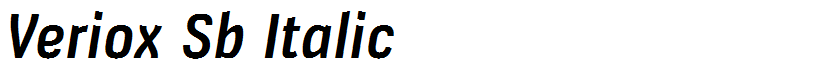 Veriox Sb Italic