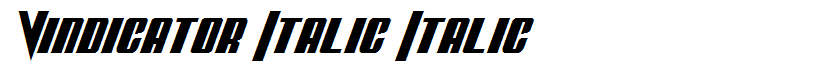 Vindicator Italic Italic