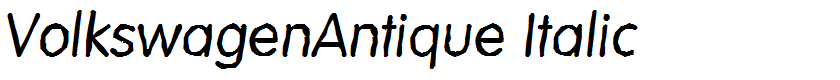 VolkswagenAntique Italic