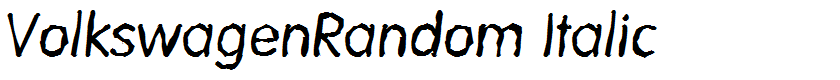 VolkswagenRandom Italic