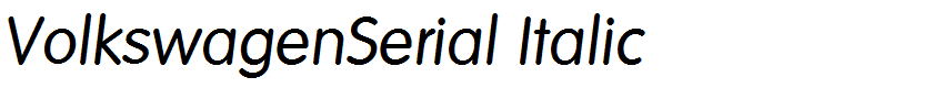 VolkswagenSerial Italic