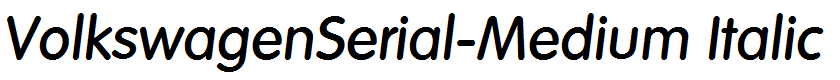 VolkswagenSerial-Medium Italic