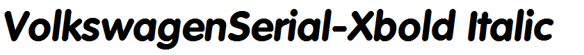 VolkswagenSerial-Xbold Italic