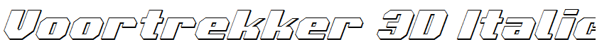 Voortrekker 3D Italic Italic