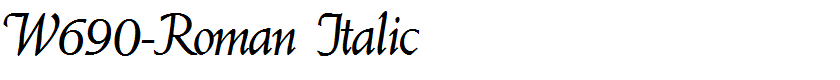 W690-Roman Italic