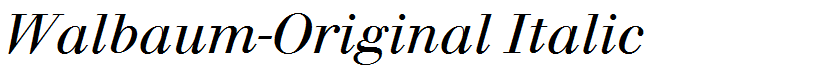 Walbaum-Original Italic