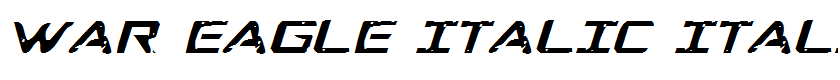 War Eagle Italic Italic