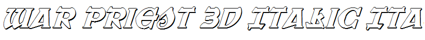 War Priest 3D Italic Italic