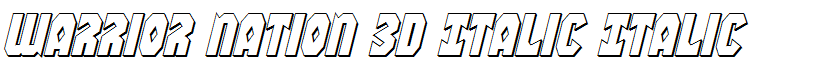 Warrior Nation 3D Italic Italic
