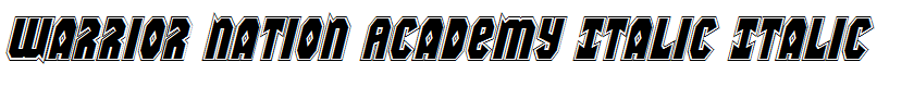 Warrior Nation Academy Italic Italic