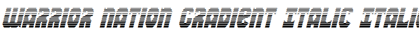 Warrior Nation Gradient Italic Italic