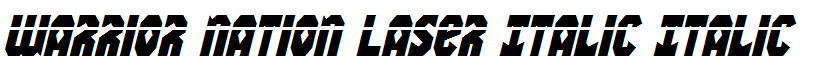 Warrior Nation Laser Italic Italic