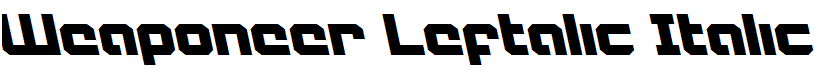Weaponeer Leftalic Italic
