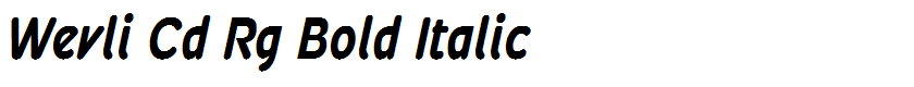 Wevli Cd Rg Bold Italic