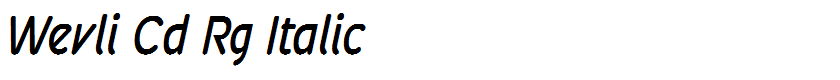 Wevli Cd Rg Italic
