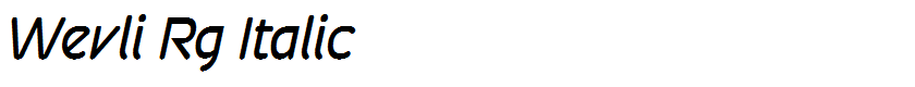 Wevli Rg Italic