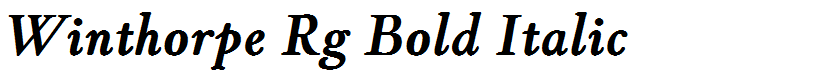 Winthorpe Rg Bold Italic