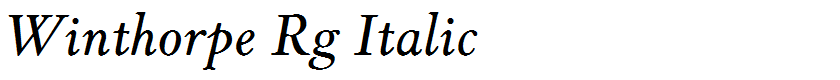 Winthorpe Rg Italic