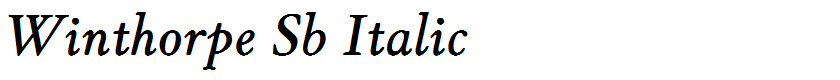 Winthorpe Sb Italic
