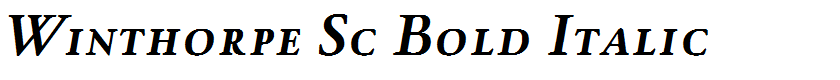 Winthorpe Sc Bold Italic