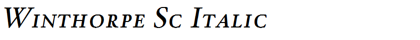 Winthorpe Sc Italic