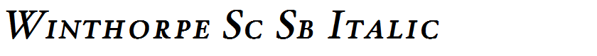 Winthorpe Sc Sb Italic