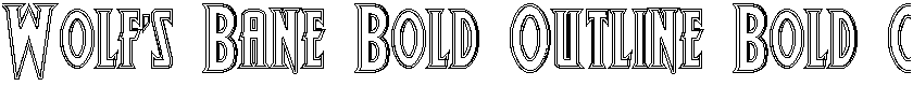 Wolf's Bane Bold Outline Bold Outline