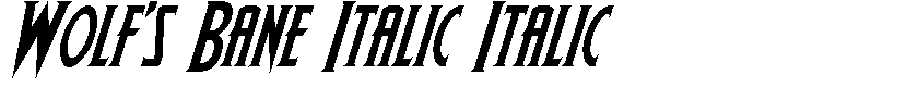 Wolf's Bane Italic Italic